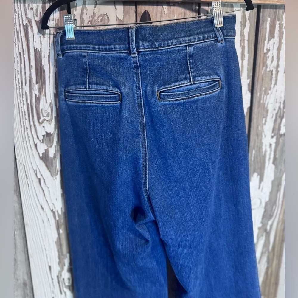 Ann Taylor The Trouser Deep Blue Flare Jeans Size 6 - Picture 5 of 7